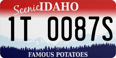 ID license plate 1T0087S
