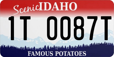 ID license plate 1T0087T