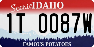 ID license plate 1T0087W