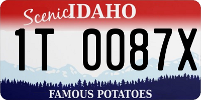 ID license plate 1T0087X