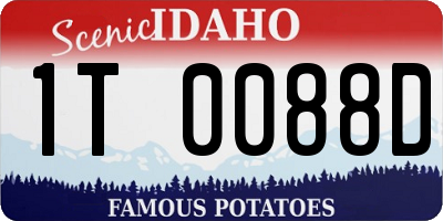 ID license plate 1T0088D