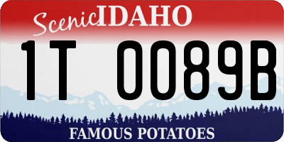 ID license plate 1T0089B