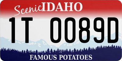 ID license plate 1T0089D