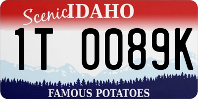 ID license plate 1T0089K