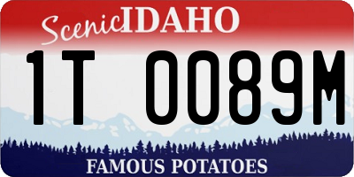 ID license plate 1T0089M
