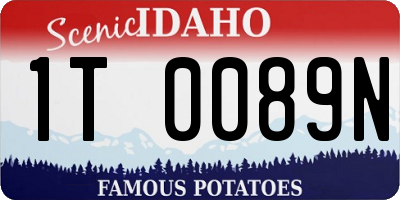 ID license plate 1T0089N