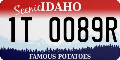 ID license plate 1T0089R
