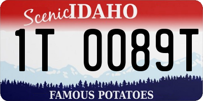 ID license plate 1T0089T