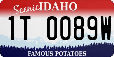ID license plate 1T0089W