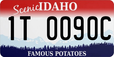 ID license plate 1T0090C