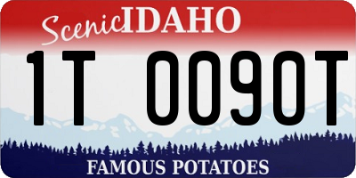 ID license plate 1T0090T