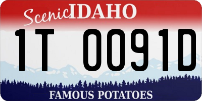 ID license plate 1T0091D
