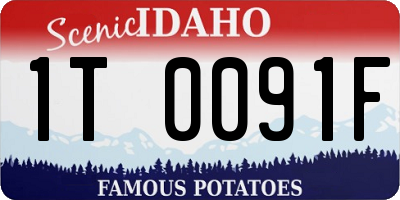 ID license plate 1T0091F
