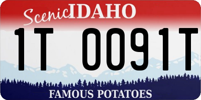 ID license plate 1T0091T