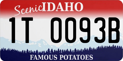 ID license plate 1T0093B