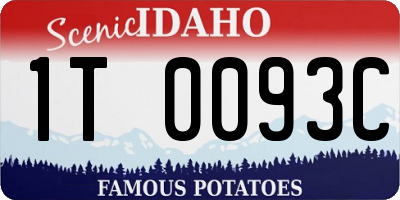 ID license plate 1T0093C