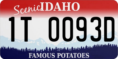 ID license plate 1T0093D