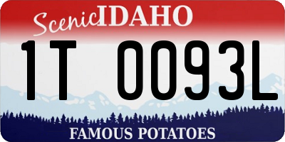 ID license plate 1T0093L