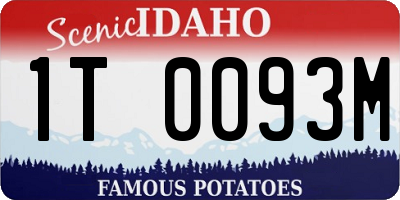 ID license plate 1T0093M