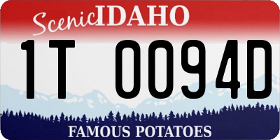 ID license plate 1T0094D