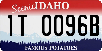 ID license plate 1T0096B