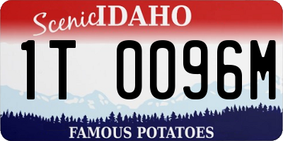 ID license plate 1T0096M