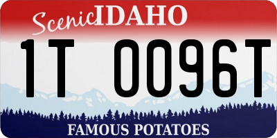 ID license plate 1T0096T
