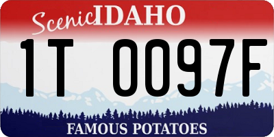 ID license plate 1T0097F