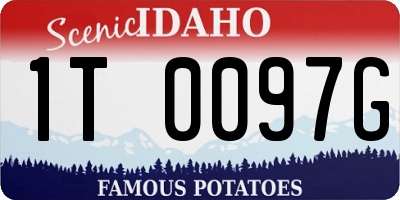 ID license plate 1T0097G