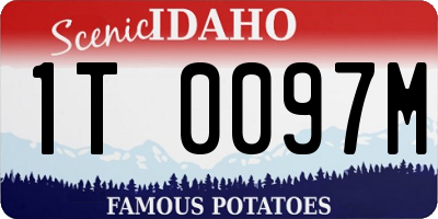 ID license plate 1T0097M