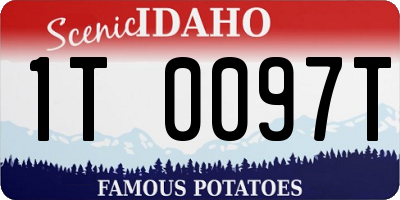 ID license plate 1T0097T