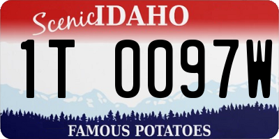 ID license plate 1T0097W
