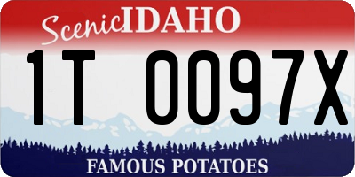 ID license plate 1T0097X
