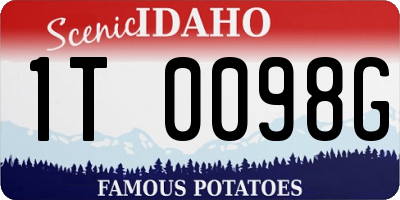 ID license plate 1T0098G
