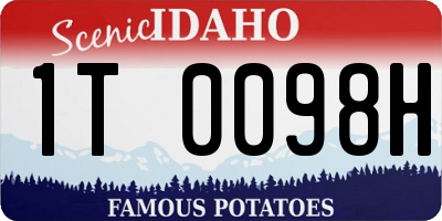 ID license plate 1T0098H