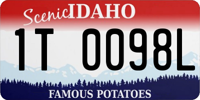 ID license plate 1T0098L