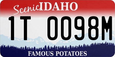 ID license plate 1T0098M