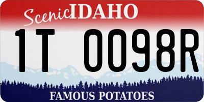 ID license plate 1T0098R