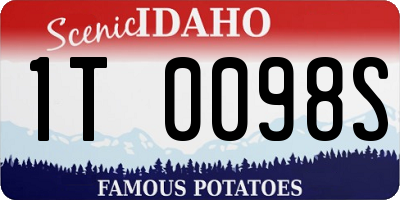 ID license plate 1T0098S