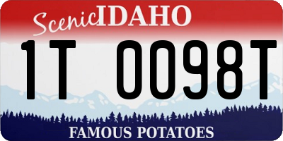 ID license plate 1T0098T