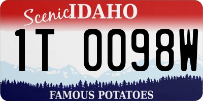 ID license plate 1T0098W