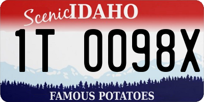 ID license plate 1T0098X