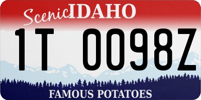 ID license plate 1T0098Z