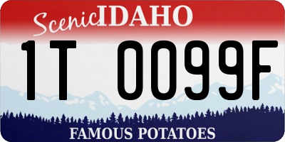 ID license plate 1T0099F