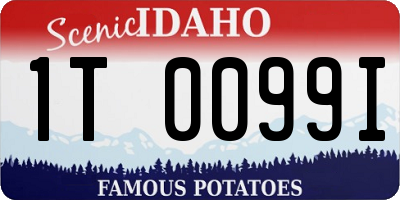 ID license plate 1T0099I
