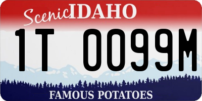 ID license plate 1T0099M