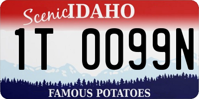ID license plate 1T0099N