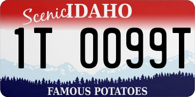 ID license plate 1T0099T