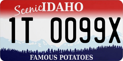 ID license plate 1T0099X