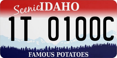 ID license plate 1T0100C